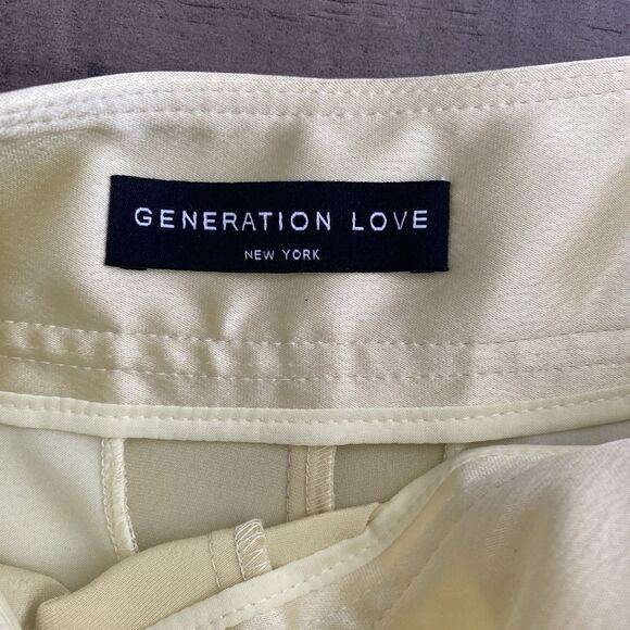 Generation Love High Waist Satin Butter Yellow Shorts‎  Size Small - Picture 5 of 10